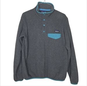 Patagonia Synchilla Snap T Gray Fleece Pullover Size M